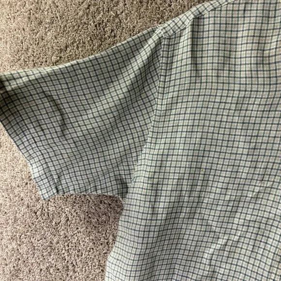 Brooks‎ Brothers 346 Men's L 100% Linen Short Sleeve Shirt Plaid Preppy - Picture 5 of 6